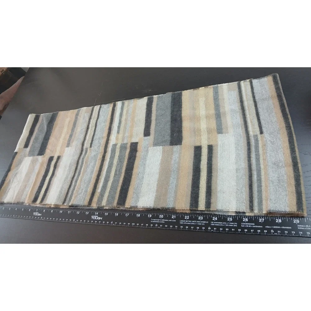 Cashmink Scarf Brown &Gray Colorway 100% Acrylic Made‎ In Germany #412C